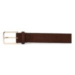 SANTONI BROWN SUEDE ADJUSTABLE BELT