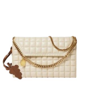 STELLA MCCARTNEY FALABELLA SQUARE QUILTED WALLET SHOULDER BAG