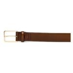 SANTONI MEN’S BROWN LEATHER ADJUSTABLE BELT