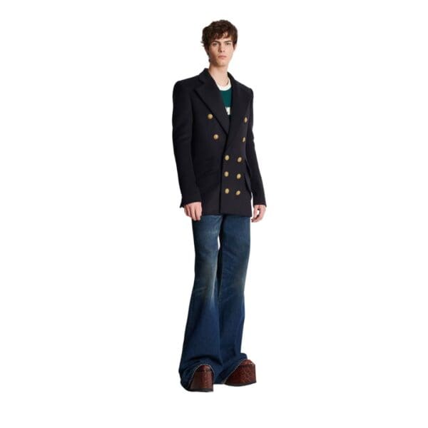BALMAIN SHORT MILITARY STYLE COAT