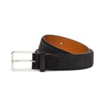 SANTONI MEN’S GRAY SUEDE ADJUSTABLE BELT