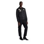 BALMAIN STARS EMBROIDERED BOMBER JACKET