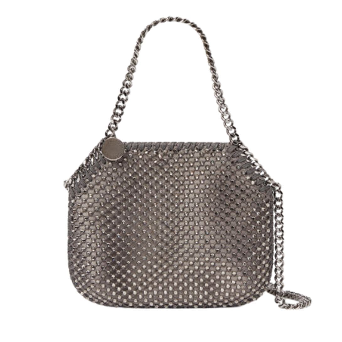 STELLA MCCARTNEY FALABELLA CRYSTAL MESH MINI TOTE BAG