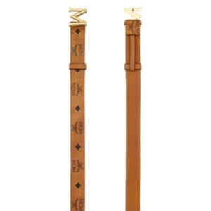 MCM CLAUS M BELT 1.2” IN VISETOS COGNAC