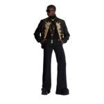 BALMAIN ZIPPED JACKET WITH EMBROIDERY