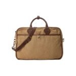 RALPH LAUREN LEATHER-TRIM CANVAS BRIEFCASE