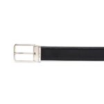 SANTONI MEN'S POLISHED BLUE LEATHER ADJUSTABLE BELT
