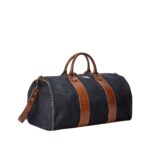 RALPH LAUREN LEATHER-TRIM DENIM DUFFEL