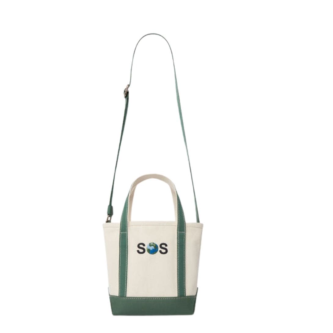 STELLA MCCARTNEY SOS EMBROIDERED SMALL TOTE BAG