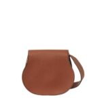 CHLOE MARCIE SADDLE BAG IN GRAINED LEATHER TAN