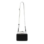 ALEXANDER MCQUEEN MANS THE KNUCKLE TWISTED CLUTCH IN BLACK