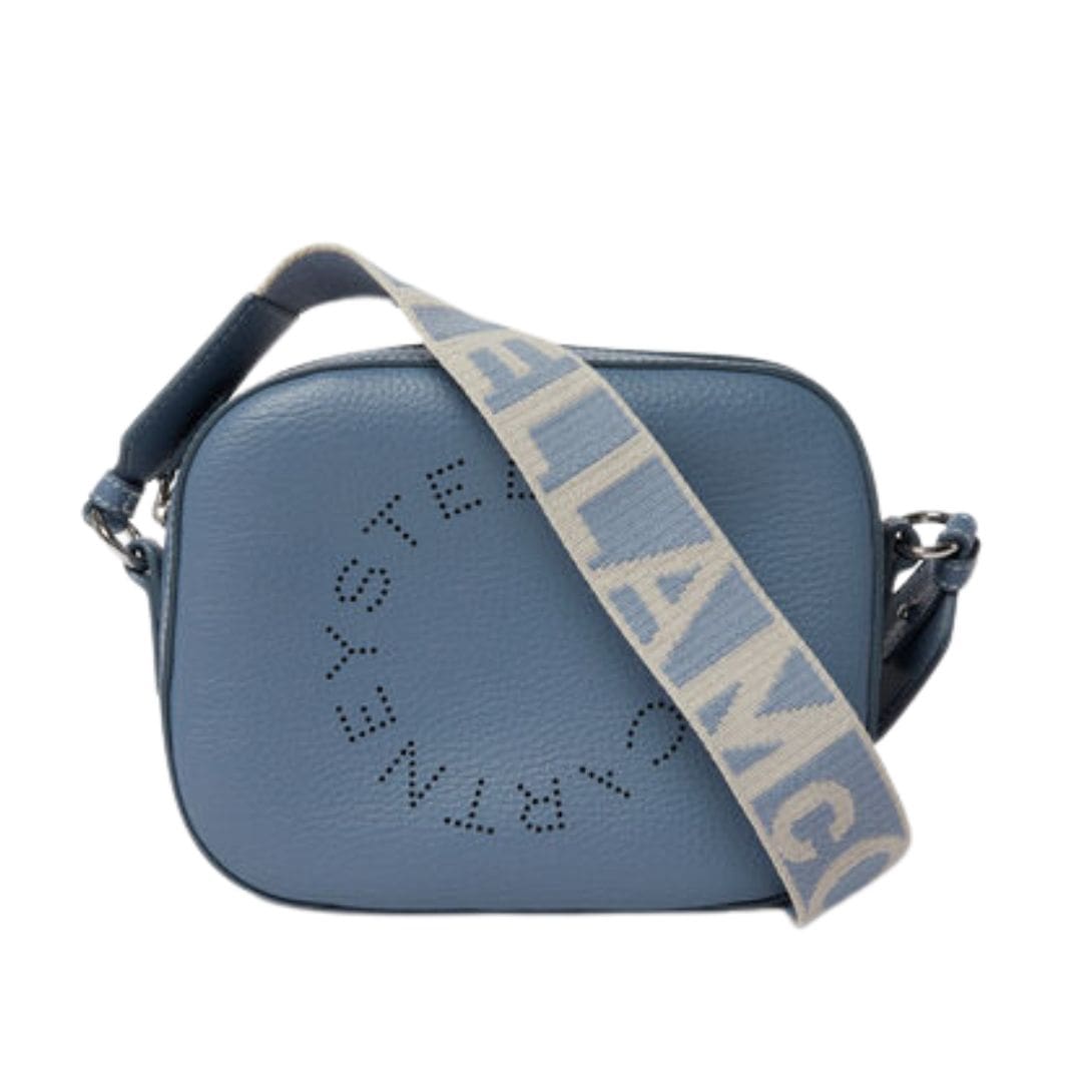 STELLA MCCARTNEY LOGO GRAINY ALTER MAT MINI CAMERA BAG