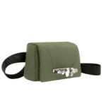 ALEXANDER MCQUEEN MANS THE PUFFY KNUCLE BUM BAG IN KHAKIBLACK