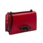 ALEXANDER MCQUEEN WOMANS JEWELLED SATCHEL IN RED