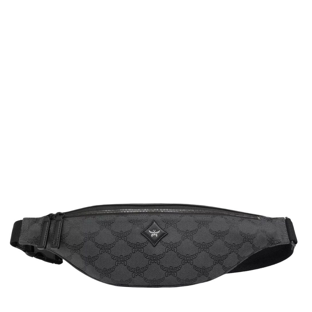 MCM HIMMEL BELT BAG IN LAURETOS JACQUARD GREY