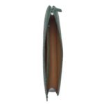 MCM AREN WRISTLET ZIP POUCH IN MAXI MONOGRAM LEATHER GREEN