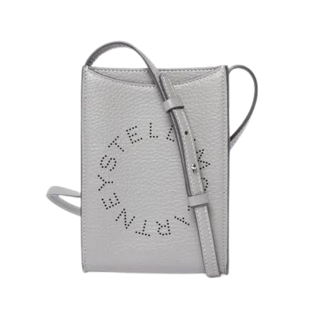 STELLA MCCARTNEY LOGO GRAINY ALTER MAT CROSSBODY PHONE POUCH