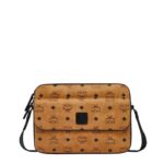 MCM AREN MESSENGER BAG IN VISETOS COGNAC