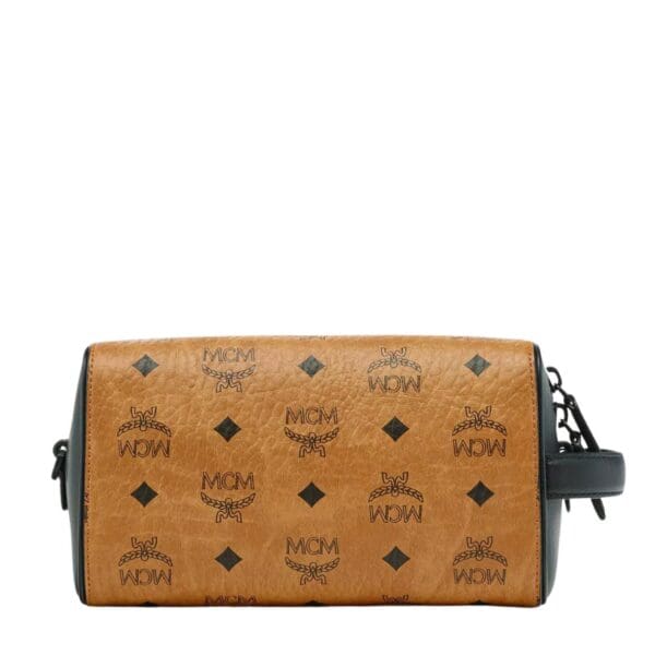 MCM OTTOMAR TOILETRY BAG IN VISETOS COGNAC
