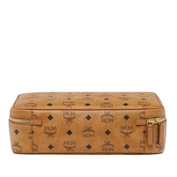 MCM SMALL OTTOMAR TRAVEL CASE IN VISETOS COGNAC