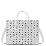 MCM MÜNCHEN TOTE IN VISETOS WHITE
