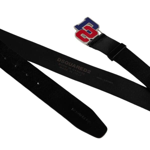 DSQUARED2 D2 COLLEGE PLAQUE BELT