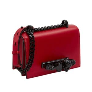 ALEXANDER MCQUEEN WOMANS MINI JEWELLED SATCHEL IN WELSH RED