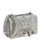 ALEXANDER MCQUEEN WOMANS MINI JEWELLED SATCHEL IN WHITE