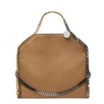 STELLA MCCARTNEY FRAYME STUDDED GRAINY ALTER MAT MEDIUM FLAP SHOULDER BAG