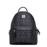 MCM MINI STARK SIDE STUDS BACKPACK IN VISETOS BLACK