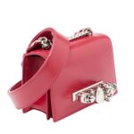 ALEXANDER MCQUEEN WOMANS THE BIKER MINI JEWELLED SATCHEL IN LIPSTICK RED