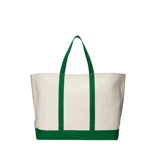 RALPH LAUREN LOGO-EMBROIDERED CANVAS TOTE
