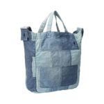 RALPH LAUREN PATCHWORK DENIM SHOPPER TOTE