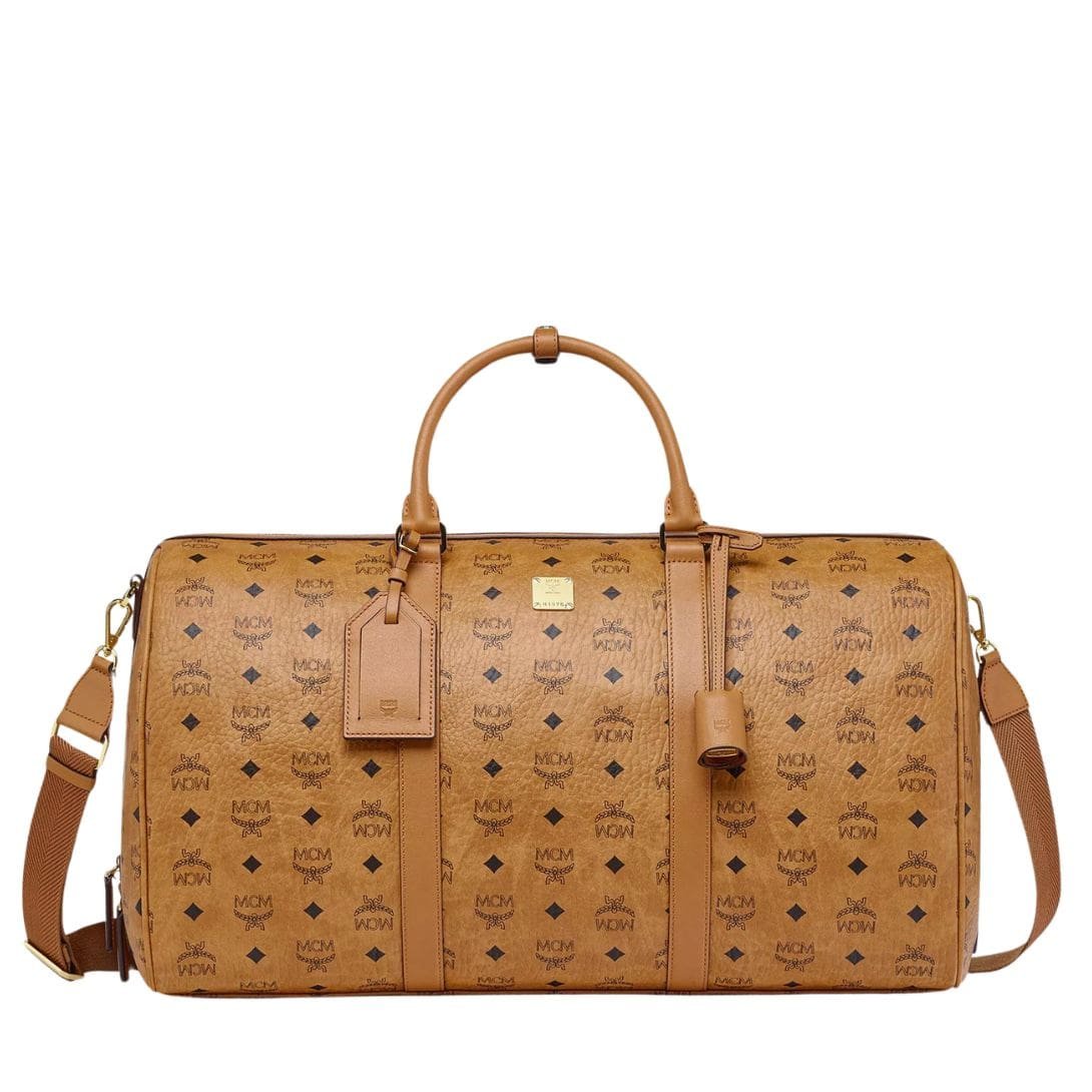 MCM OTTOMAR WEEKENDER BAG IN VISETOS COGNAC