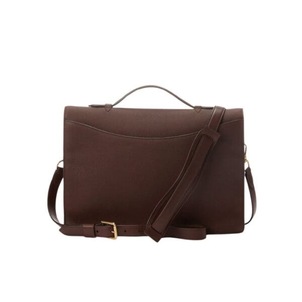 RALPH LAUREN RL PEBBLED CALFSKIN BRIEFCASE