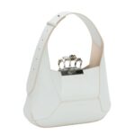 ALEXANDER MCQUEEN WOMENS THE JEWELLED HOBO BAG IN LVORY
