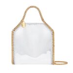 STELLA MCCARTNEY FALABELLA MIRRORED CHROME-FINISH TOTE BAG