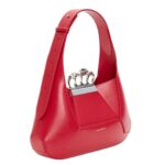 ALEXANDER MCQUEEN WOMENS THE JEWELLED HOBO BAG IN WELSH RED