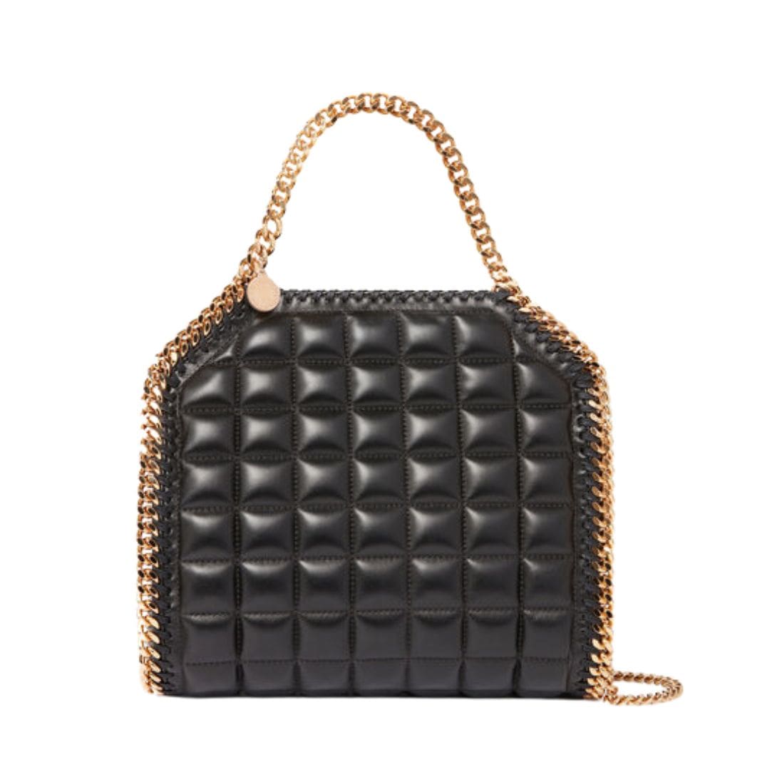 STELLA MCCARTNEY FALABELLA SQUARE QUILTED MINI TOTE BAG