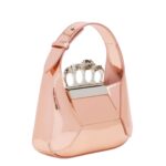 ALEXANDER MCQUEEN WOMENS THE JEWELLED HOBO MINI BAG IN LIGHT PINK