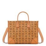 MCM LARGE MÜNCHEN TOTE IN VISETOS COGNAC