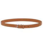 la garconne totême slim trouser belt — brown