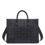 MCM LARGE MÜNCHEN TOTE IN VISETOS BLACK