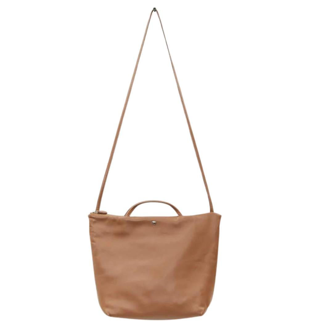 LA GARCONNE MINA PERHONEN KOSTEA TOTE — BROWN