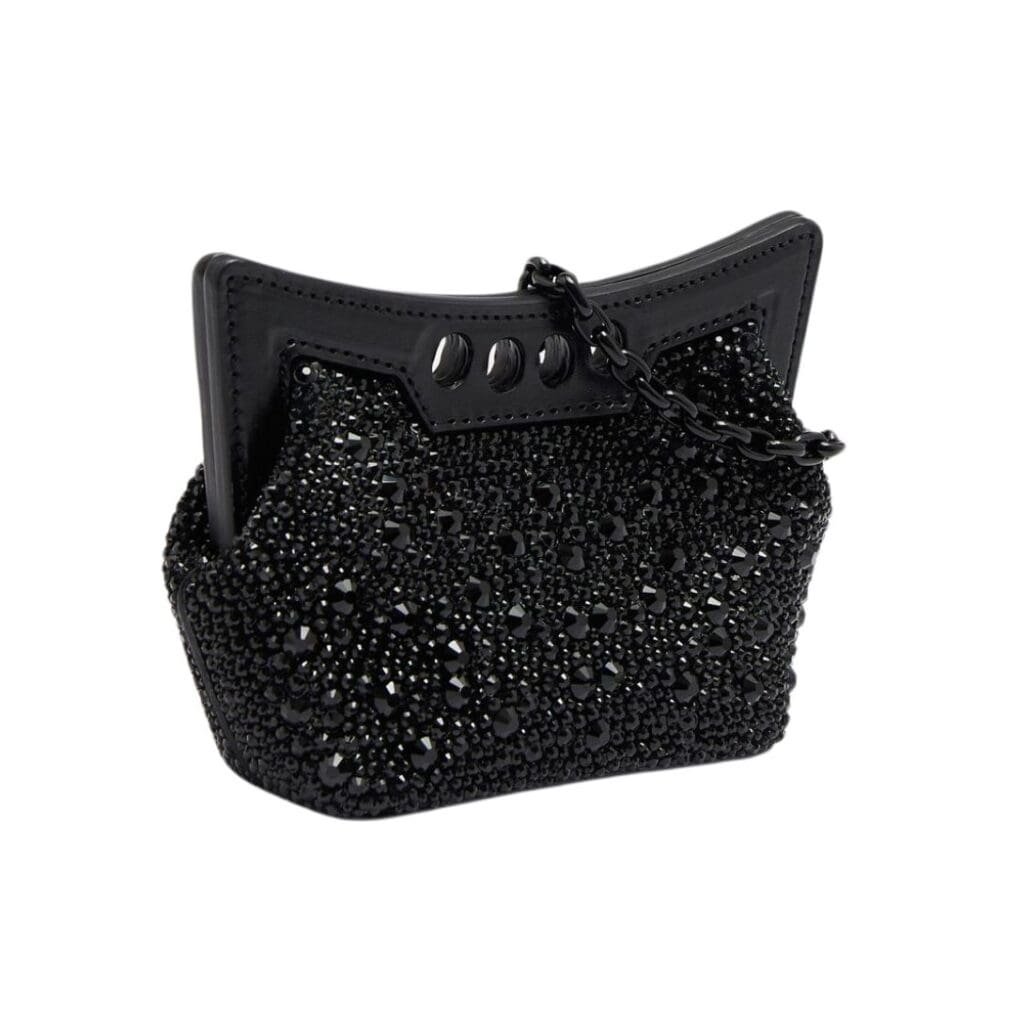ALEXANDER MCQUEEN WOMENS THE MICRO PEAK BAG IN BLACK