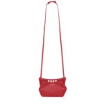 ALEXANDER MCQUEEN WOMENS THE PEAK BAG MINI IN WELSH RED
