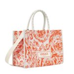 VERSACE BAROCCO ATHENA RAFFIA TOTE BAG