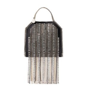 STELLA MCCARTNEY FRAYME STUDDED GRAINY ALTER MAT BUCKET BAG