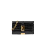 VERSACE CROC-EFFECT GRECA GODDESS MINI BAG
