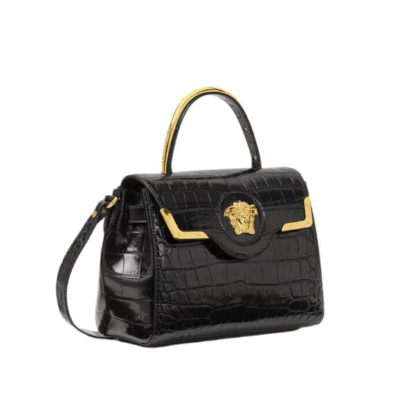 VERSACE CROC-EFFECT MEDUSA '95 CROSSBODY BAG